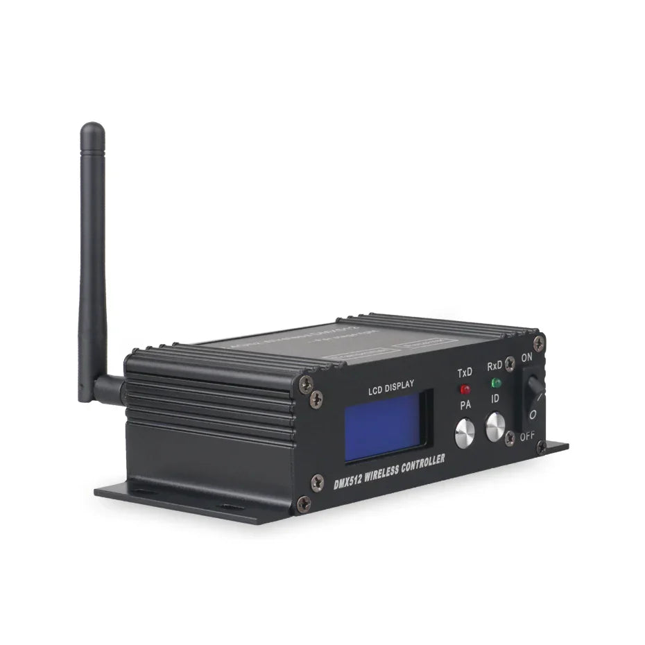 Black alien 2.4g wireless dmx 512 controller receiver transmitter with lcd display and antenna for disco dj party and bar moving head lighting