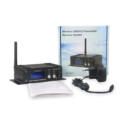 Black alien 2.4g wireless dmx512 controller receiver transmitter with lcd display and antenna for disco dj party bar moving head