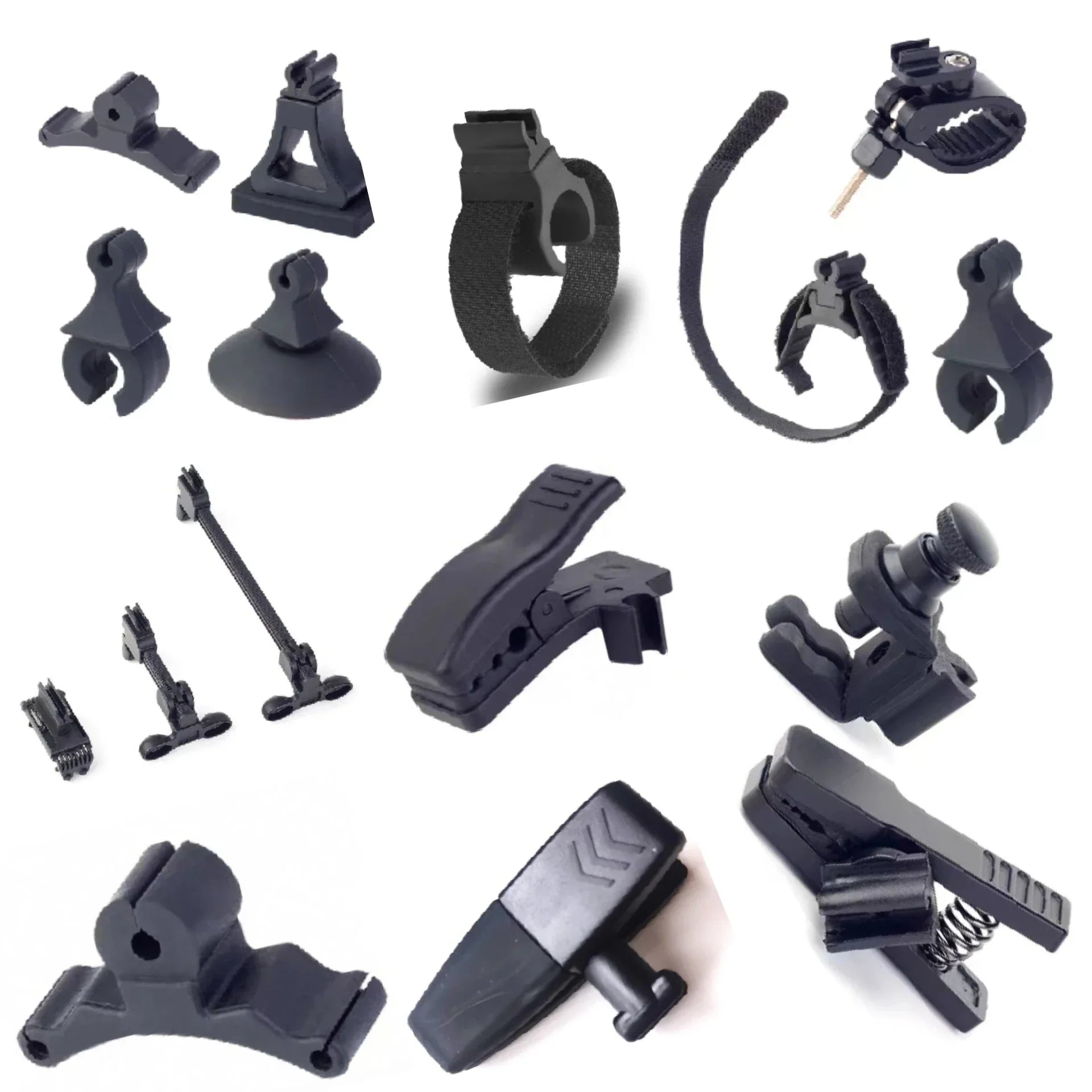 Black plastic musical instrument microphone clips violin and mic clamps stringed accessories set for secure mounting