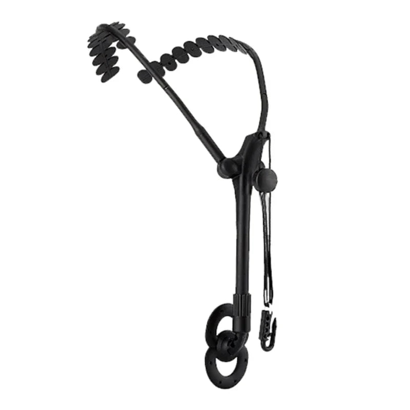 Black plastic adjustable strap with hook attachment for alto soprano tenor saxophone double shoulder neck lanyard woodwind musical accessory