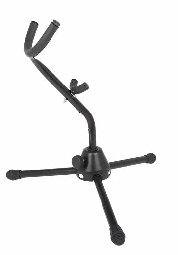 Black metal portable foldable professional soprano saxophone stand with adjustable arm for tenor soprano saxophone