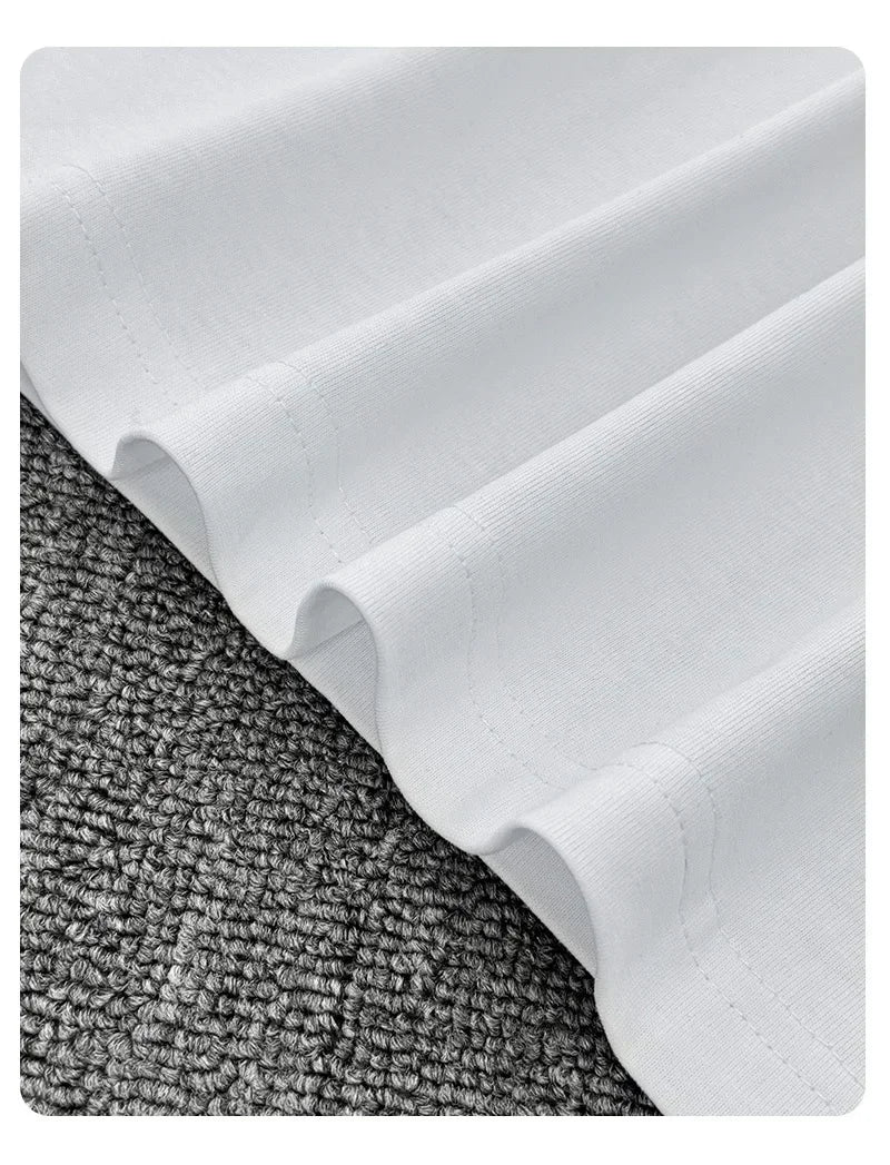 White cotton fabric with soft textured weave and stitched hem on american hip hop summer neymar short sleeve t-shirt