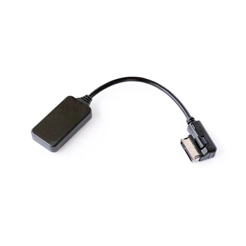 Black plastic audi q7rs4 rs5 rs6 mmi bluetooth music audio cable adapter with rectangular and angled 30-pin connector