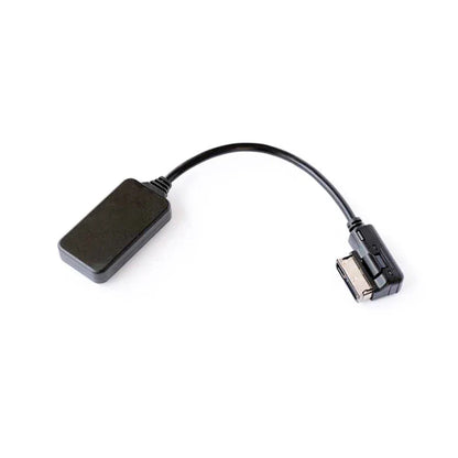 Black plastic audi q7rs4 rs5 rs6 mmi bluetooth music audio cable adapter with rectangular and angled 30-pin connector