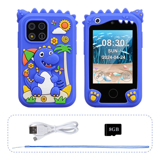 Blue amorus children smart phone toy with 2.8 inch touchscreen digital camera toys christmas birthday gift design