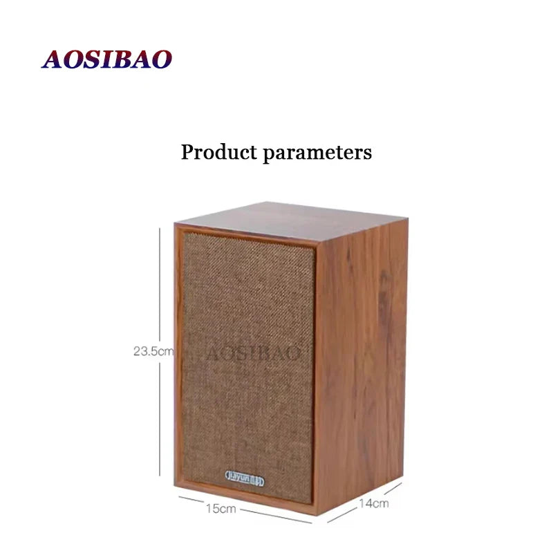 Aosibao range speaker 4ohm with brown fabric grille and natural wood finish passive audio speakers for home loudspeaker stereo