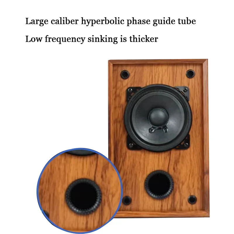 Wooden aosibao 4 inch full range speaker 4ohm with black driver and two front ports passive audio speakers home loudspeaker stereo