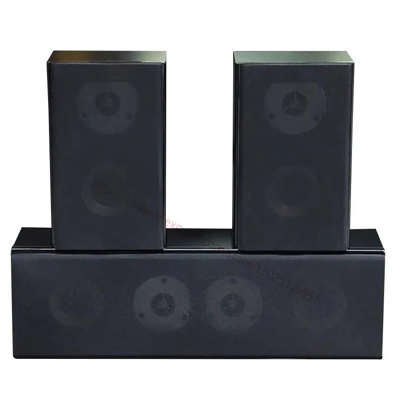 Black glossy aosibao 4 inch passive speakers with ohm mounted mid tower and center channel for theater combination audio