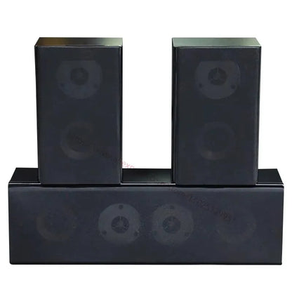 Black glossy aosibao 4 inch passive speakers with ohm mounted mid tower and center channel for theater combination audio
