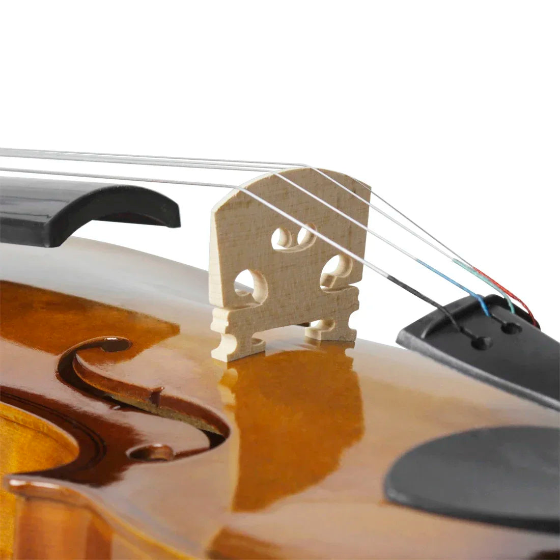 A polished wooden astonvilla 4/4 acoustic violino vintage with amber finish case bow beginner musical instrument gift