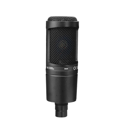 Black at2020 microphone wired condenser microphone anchor with mesh grille matte finish for project home studio use