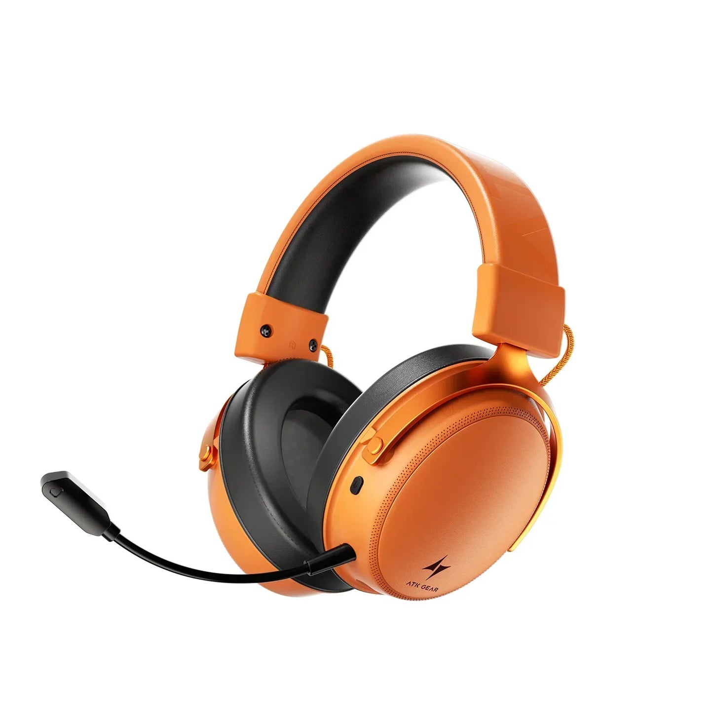 Orange and black over-ear atk n9 2.4ghz wireless gaming headset with mic for mac playstation bluetooth use