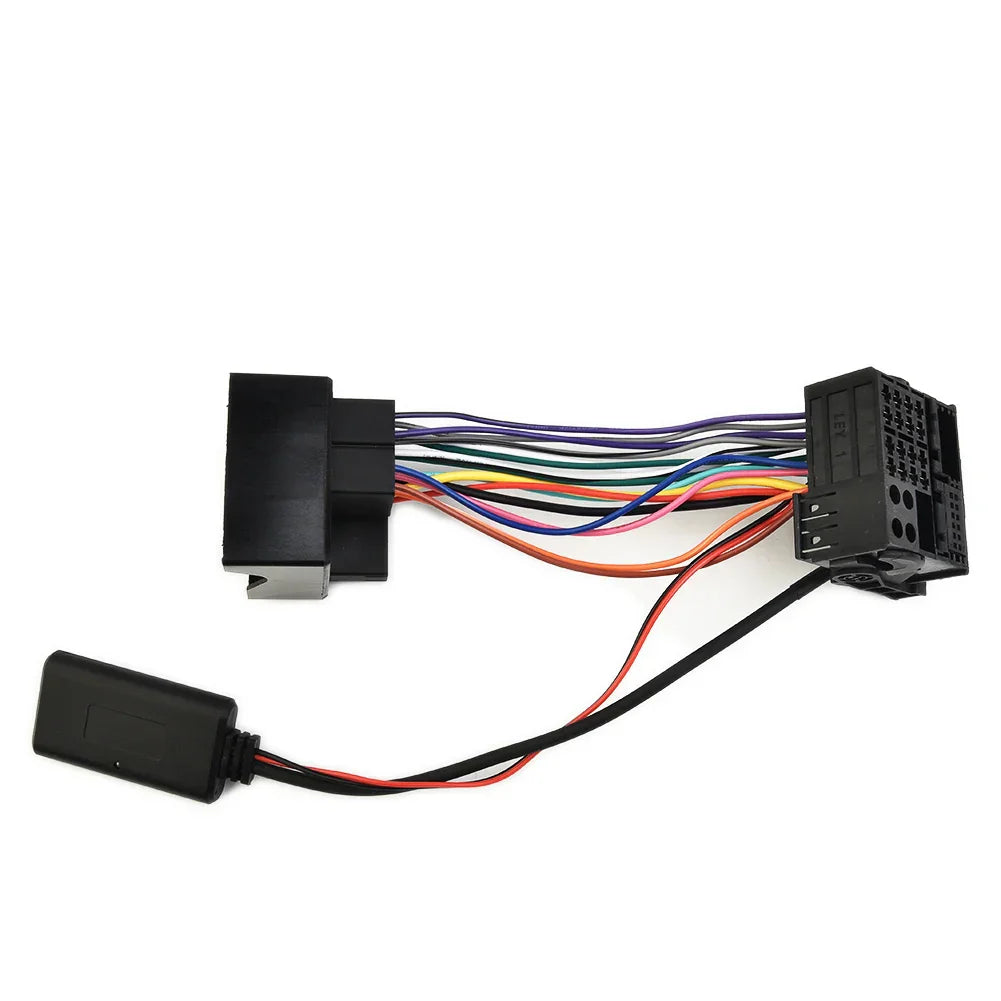 Black car audio aux cable wireless adapter with multi-colored wiring for bmw e39 mini r50 cd radios and navis