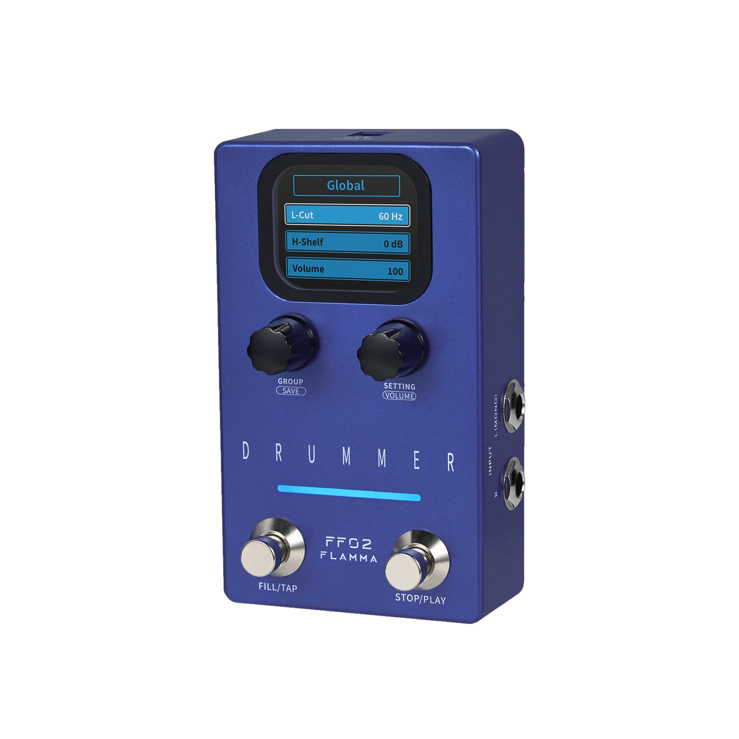 Flamma FF02 Daul Footswitch Drum Machine Guitar Effect Pedal 11 Drum Grooves 6 Preset Saving Slots Tap Tempo Function