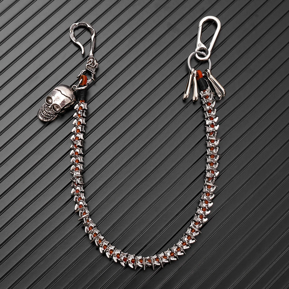 Personalized alloy keel pants chain, hip-hop motorcycle riding decoration, wallet chain, Halloween gift accessories