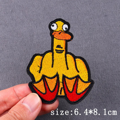 Hip Hop Sexy Patch Iron On Embroidery Patches For Clothing Thermoadhesive Patches For Clothes Punk Skull Sewing/Fusible Patch