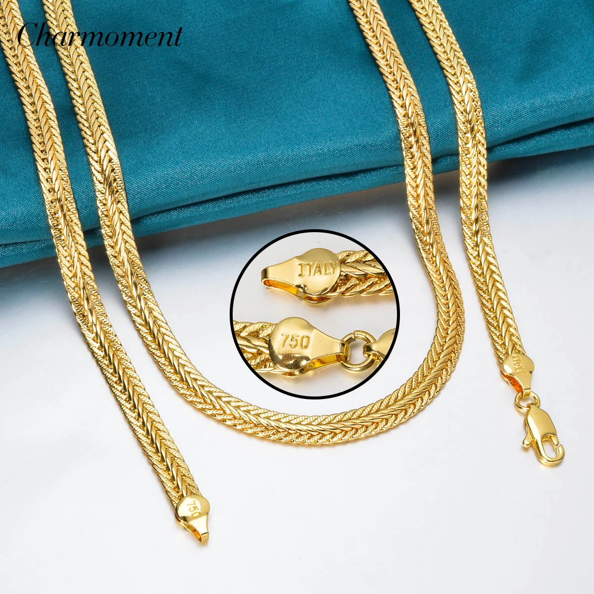 Hip Hop Chain Neck Choker Jewelry for Men Boy 18k Gold Plated Minimalist Long Necklace Italian Man Birthday Party Gift Wholesale