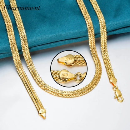 Hip Hop Chain Neck Choker Jewelry for Men Boy 18k Gold Plated Minimalist Long Necklace Italian Man Birthday Party Gift Wholesale