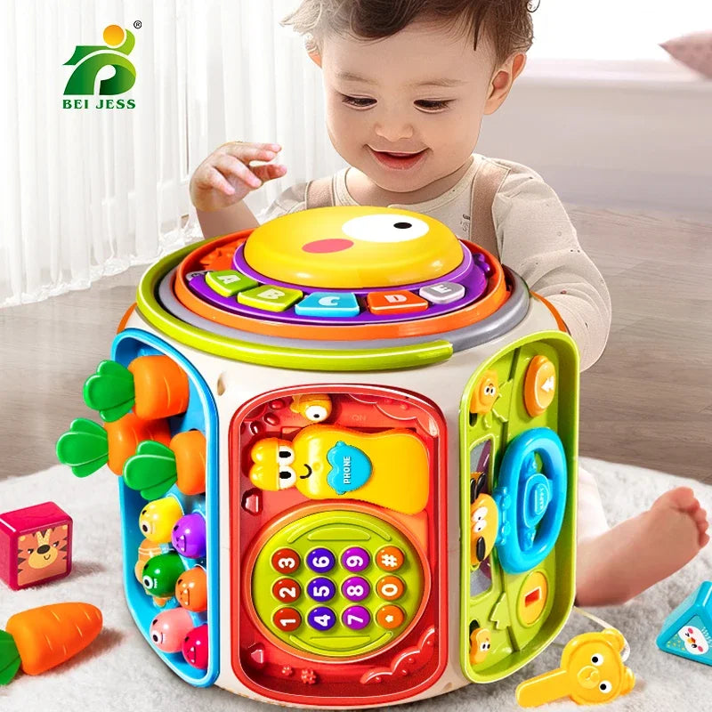 Brightly colored baby cell phone toy with sound light education features for 12 months kids gifts and development