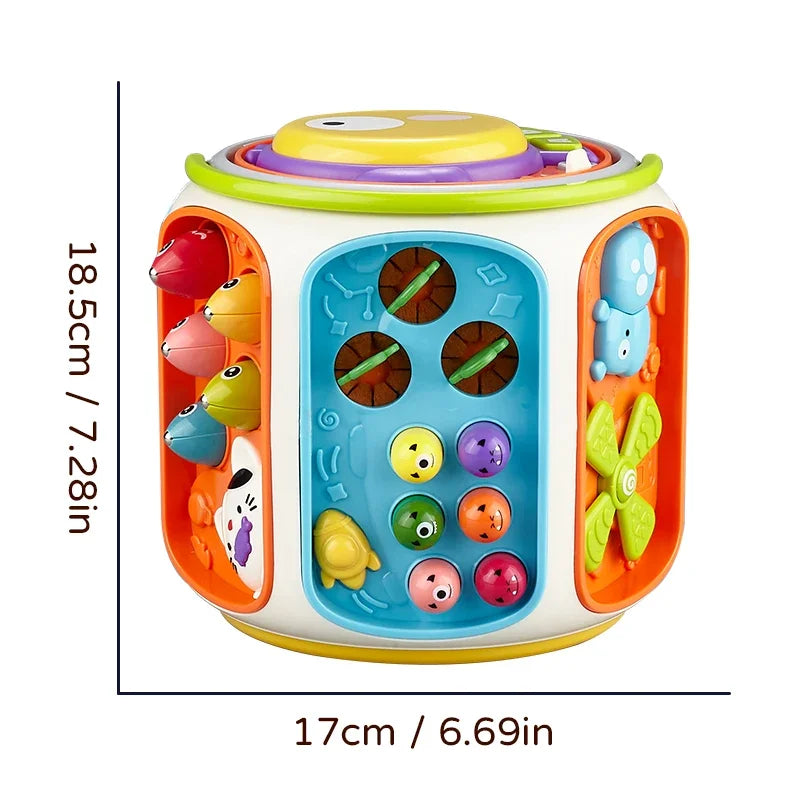Colorful multi-sided baby cell phone toy with sound light education features for 12 months kids gifts development