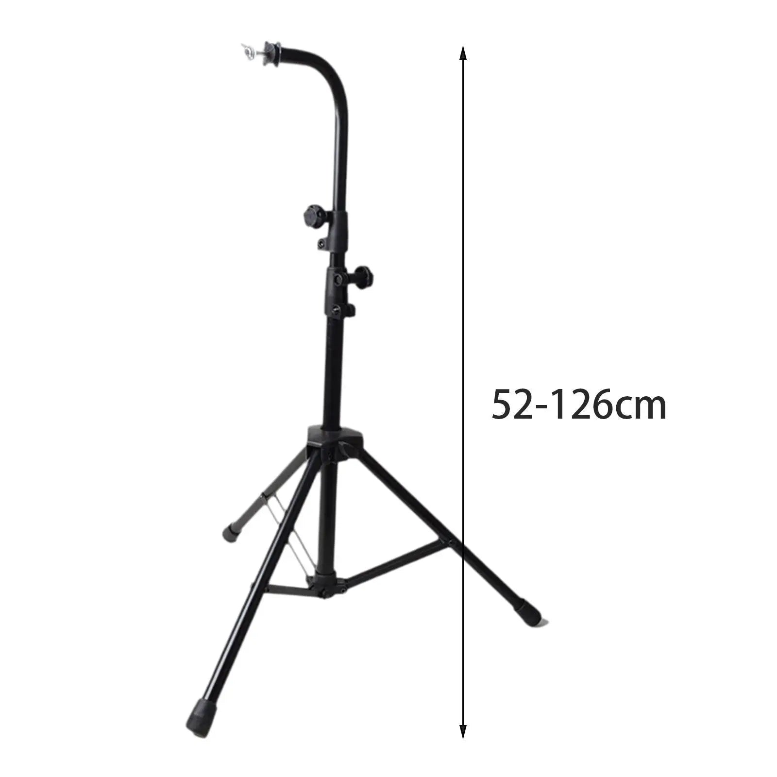 Black metal bar chimes tripod stand with height adjustable range 52 to 126 cm ideal for practice birthday gift