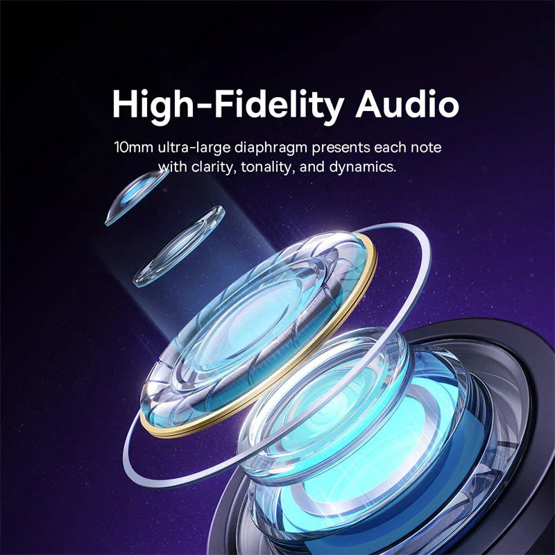 Baseus encok cz11 wired earphones with 10mm ultra-large diaphragm speaker mic 120°angle translucent blue and gold accents