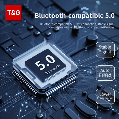 TG117 Bluetooth Speakers Portable Wireless Sound Box Outdoor Loudspeaker Waterproof Stereo Surround Supports TF Radio