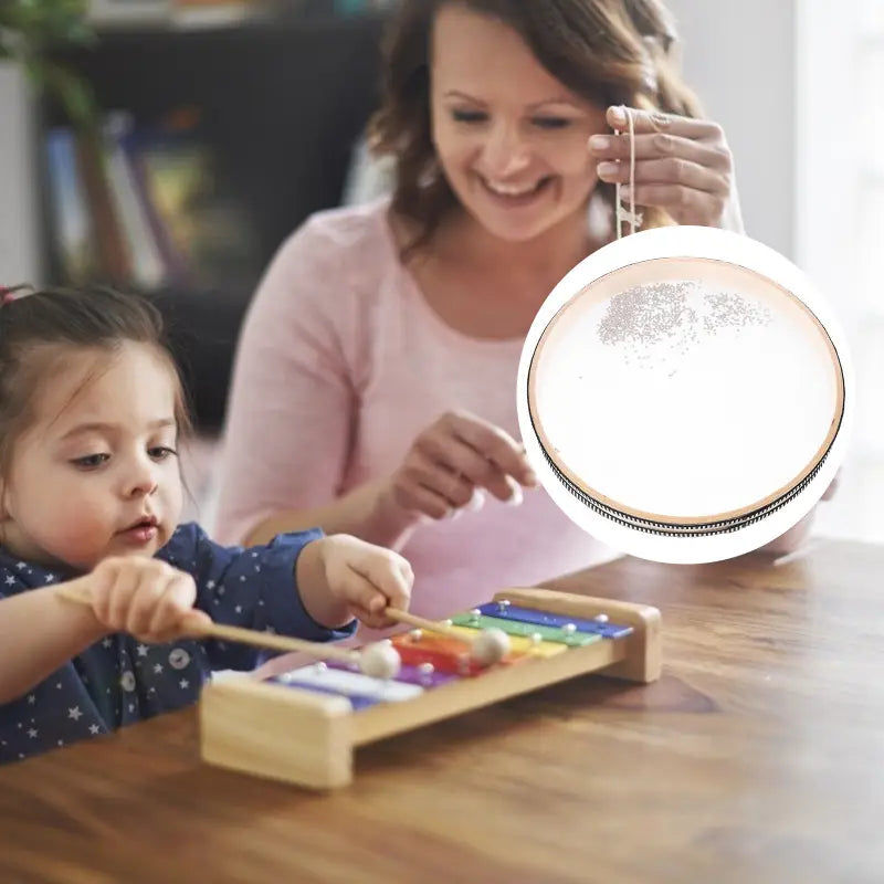 Baby Montessori Ocean Wave Bead Hand Drum Music Instruments Toys Early Learning Music Percussion Educational Toys For Baby Gifts