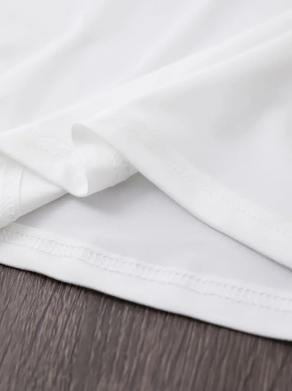White cotton bees hip hop t-shirt with soft wrinkled texture and neatly stitched hem for school rap lover gifts