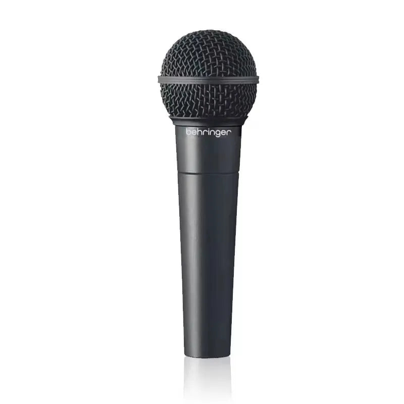 Black behringer xm8500 dynamic cardioid handheld vocal microphone karaoke mic with mesh grille for performers and home recording