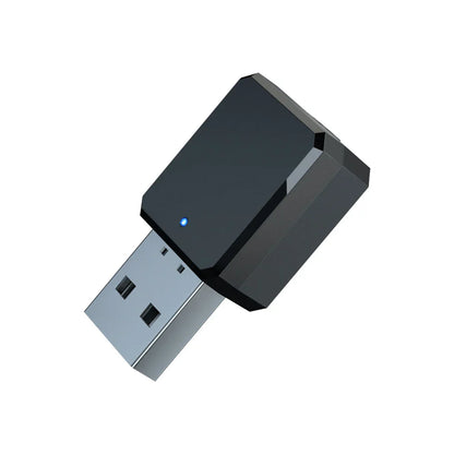 Black usb wireless adapter with glowing blue led indicator for adapter auto bluetooth car radio mp3 power audio receiver