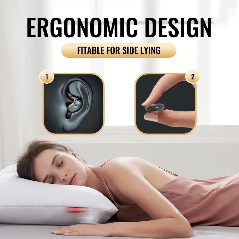 Black ergonomic bluetooth 5.3 earphone with noise cancelling sports design and earphones life waterproof features