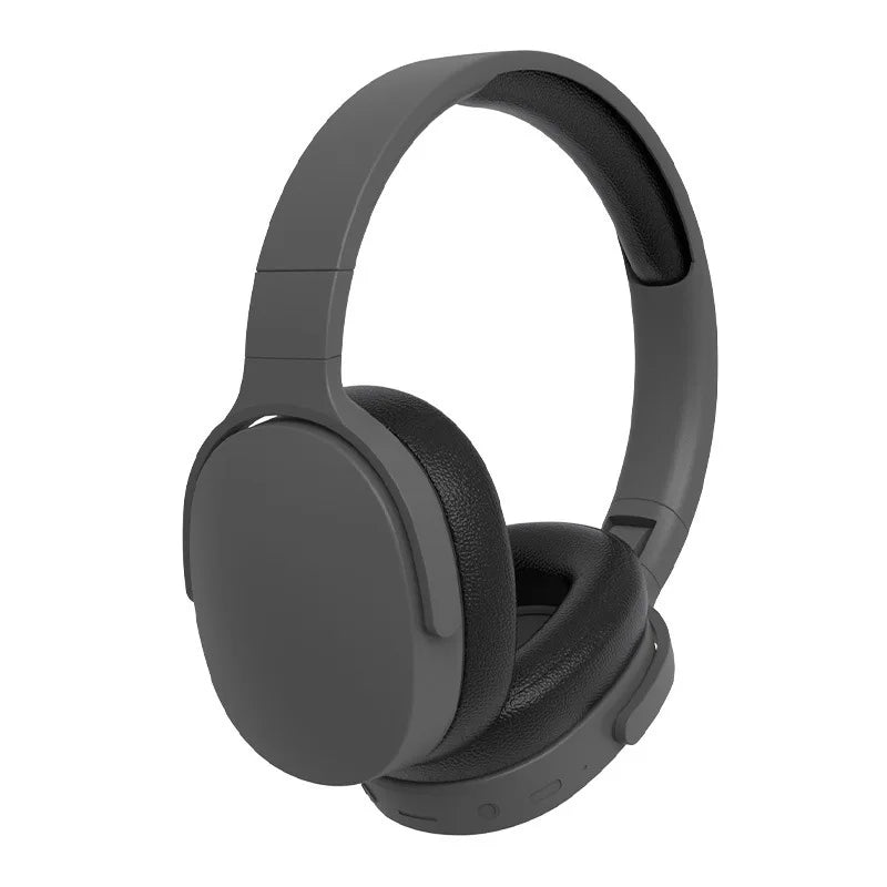 Black over-ear headphones dual mode wireless earphones foldable with noise reduction music for gaming and phone use