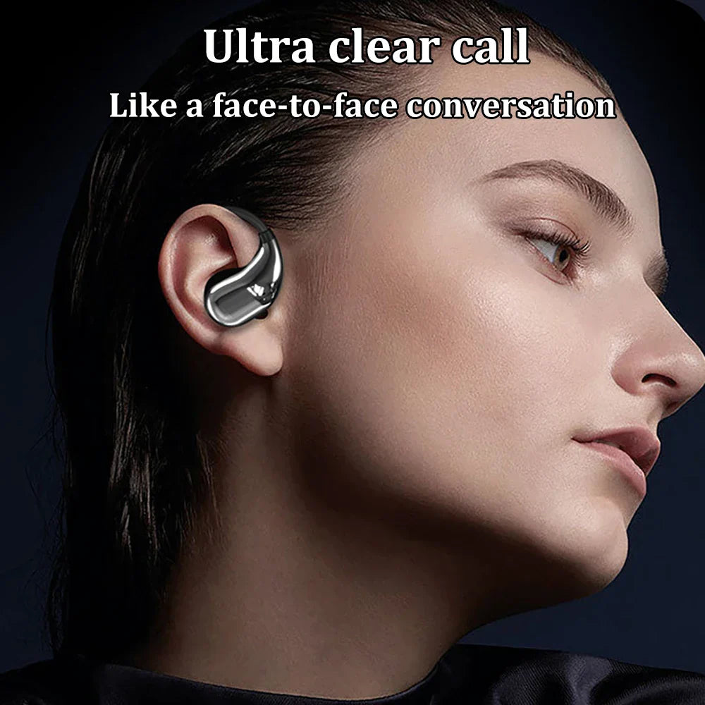 Silver incolor hook headphones tws with sleek ergonomic design for seamless fit and hifi stereo waterproof performance