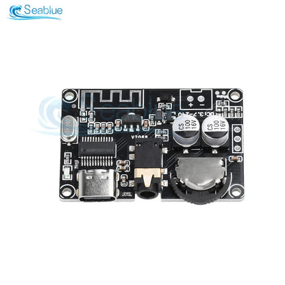 Black rectangular bluetooth 5.0 mp3 lossless decoder board wireless stereo music module with usb and audio jack