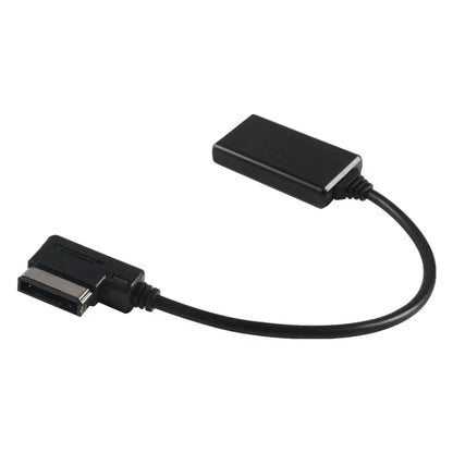 Black plastic mmi ami audio module receiver adapter with rectangular and angled plug for wireless adapter use in mercedes-benz