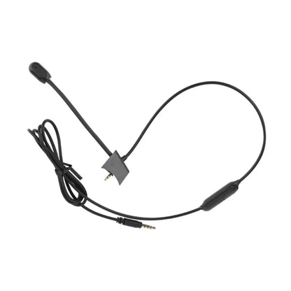 Black wired headset microphone with flexible boom arm and inline control button for bose-qc35 qc35ii headset accessories 3.5mm plug perfect