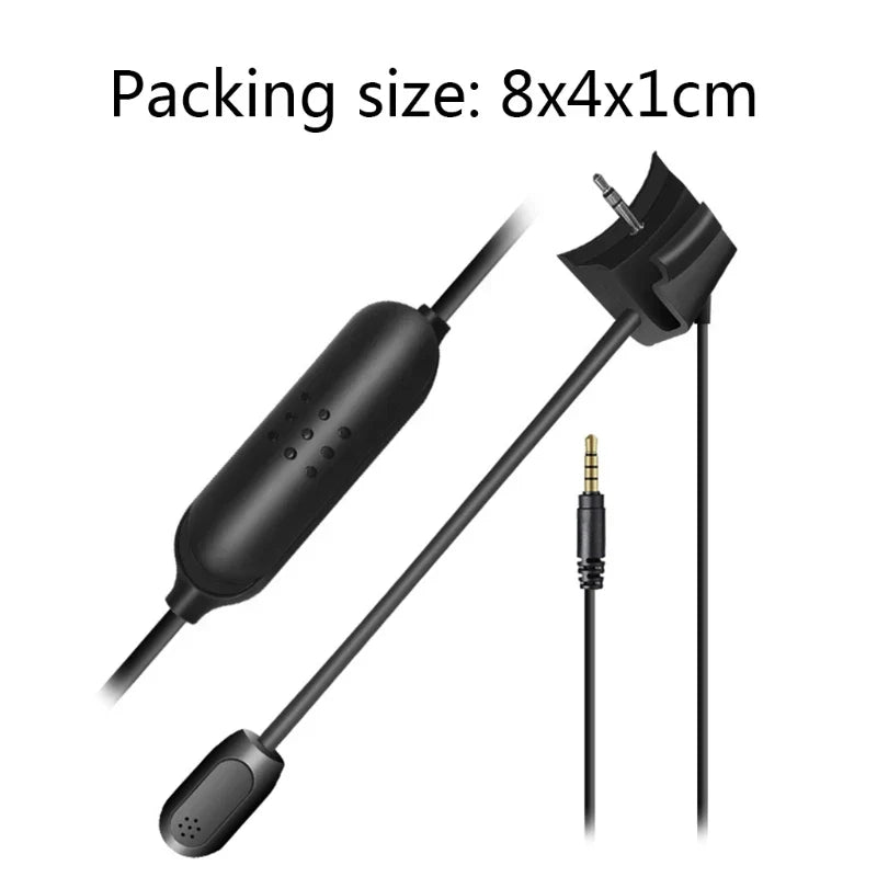Black wired lavalier microphone with 3.5mm plug perfect for bose-qc35 qc35ii headset accessories recording use