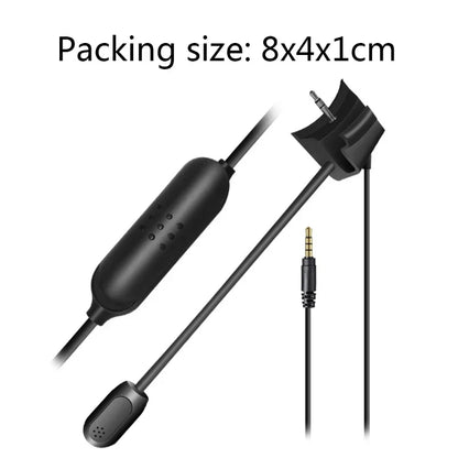 Black wired lavalier microphone with 3.5mm plug perfect for bose-qc35 qc35ii headset accessories recording use