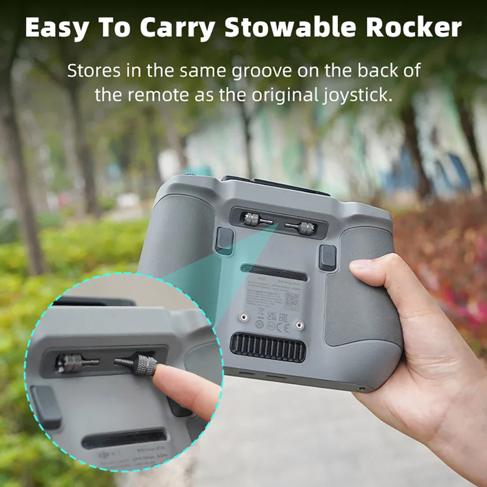 Gray plastic brdrc joystick stowable rocker for flip neo mini pro remote control back groove fit for dji drones