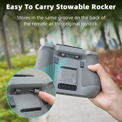 Gray plastic brdrc joystick stowable rocker for flip neo mini pro remote control back groove fit for dji drones
