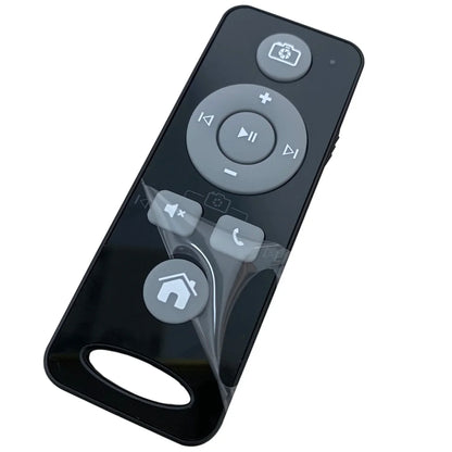 Black bt multimedia music player remote with gray circular buttons for play pause mute fit for ios android prevtrack volume control