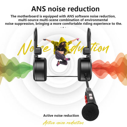 Black over-ear bt9 motorcycle bluetooth headphones with built-in microphone clip holder 800mah waterproof voice control