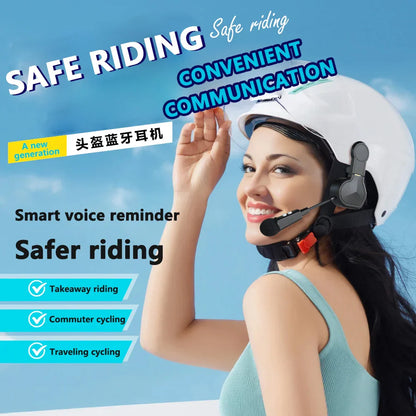 White motorcycle helmet with integrated black bt9 motorcycle bluetooth earpiece and clip holder 800mah battery