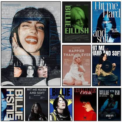 1pc Famous Singer B-billieS Singer Poster Art with prints Home bedroom living room decoration gift
