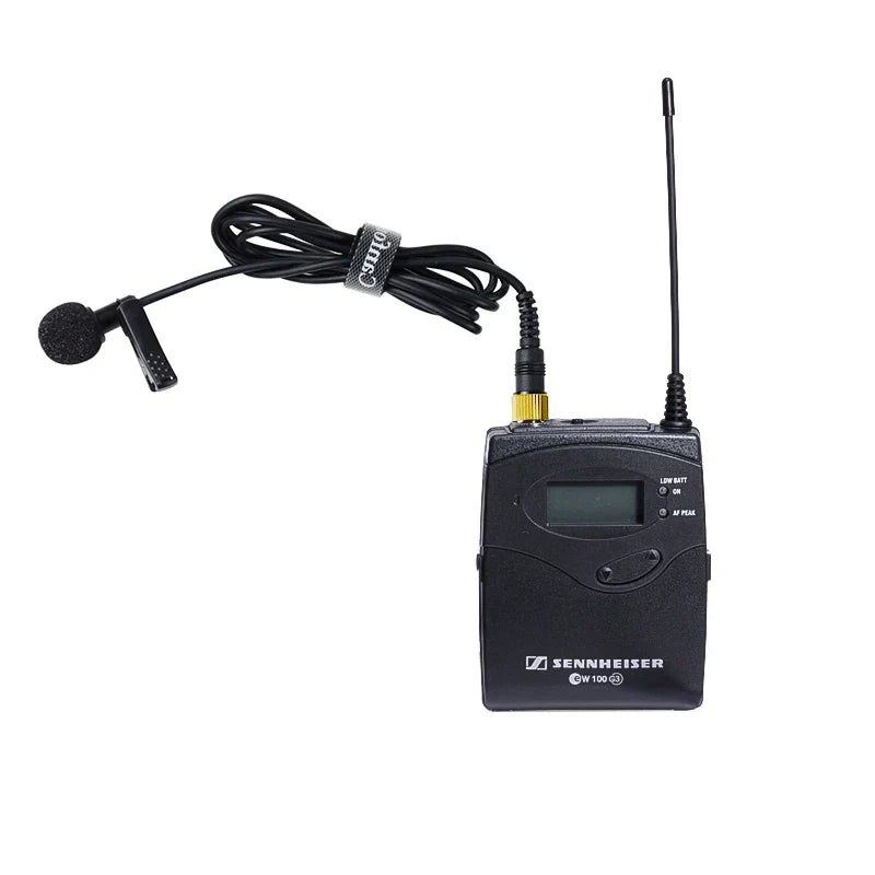 Black sennheiser ew 100 g3 wireless lavalier microphone system with clip-on mic and antenna for canfon professional lavalier compatible with sennheiser detiy comica saramonic boya wireless systems
