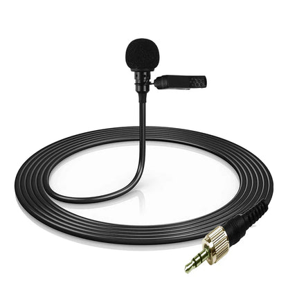 Black canfon professional lavalier microphone with foam windscreen and gold-plated jack for sennheiser detiy comica saramonic boya wireless systems