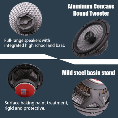 Black and silver aluminum round tweeter with mesh grille for pair 165ac modifying car door speaker high audio quality