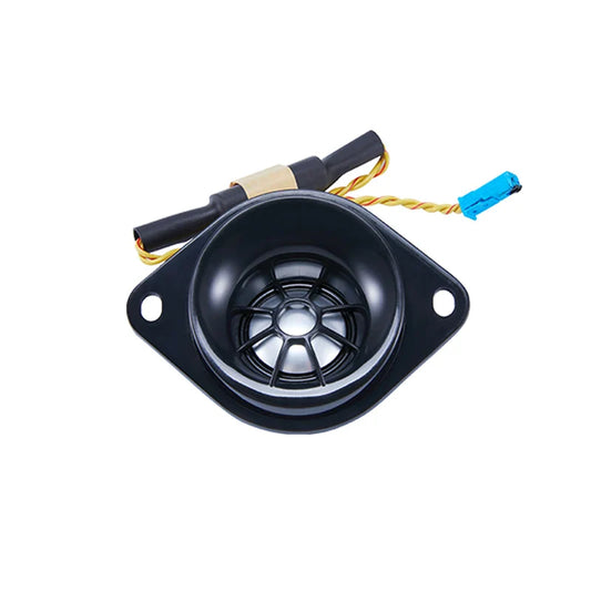 Black plastic car rear surround tweeter with circular grille and wiring for bmw e90 e91 e60 e61 f10 f11 f90 f07 models