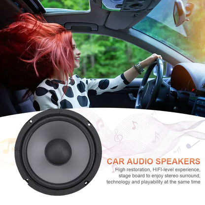 Black 4 inch vehicle door car hifi coaxial speaker with central cone for high-fidelity auto audio music systems